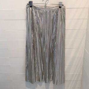 Maeve Silver Midi Skirt size 4 (fits like a 6)